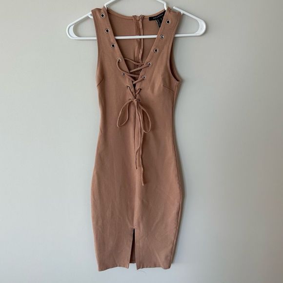 Revamped Dresses & Skirts - Revamped xs beige dress